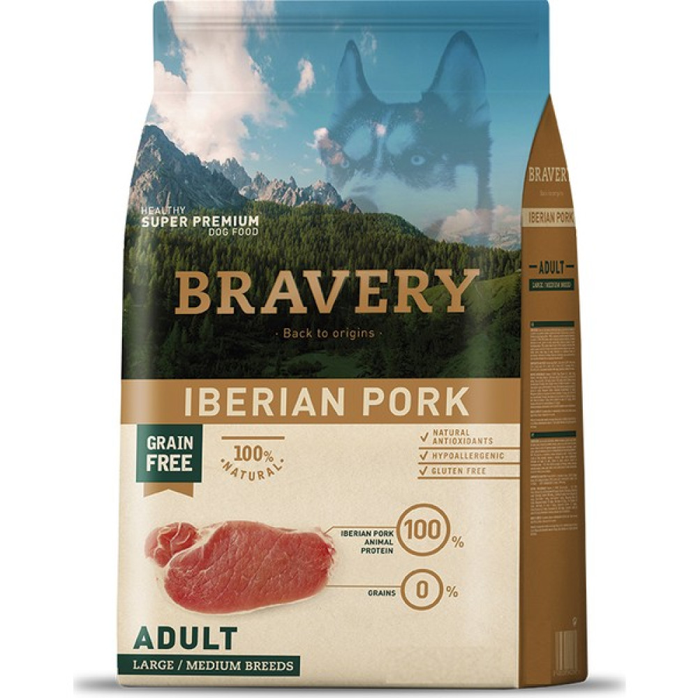 Bravery Adult Iberian Pork Tahılsız Domuzlu Büyük ve Orta Irk Yetişkin Köpek Maması 4 kg Evcil Hayvan Ürünleri Fiyatı