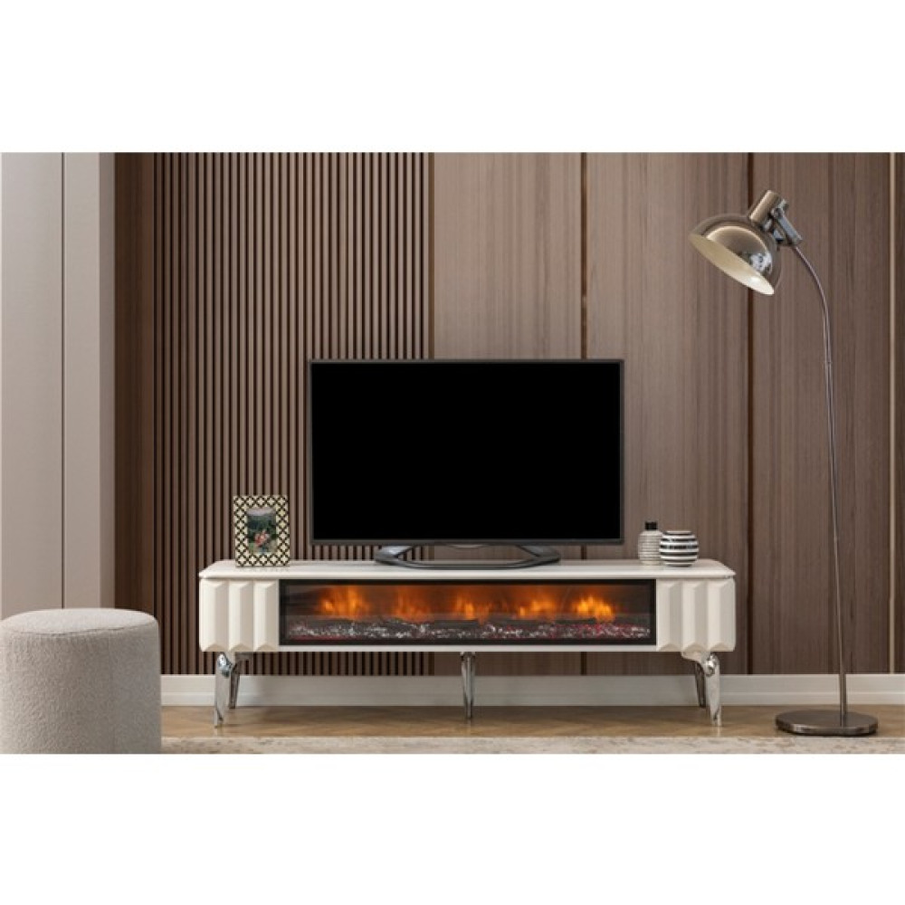 Breda Home Concept Uno Beyaz Şomineli Tv Ünitesi Tv Ünitesi / Sehpası Fiyatı