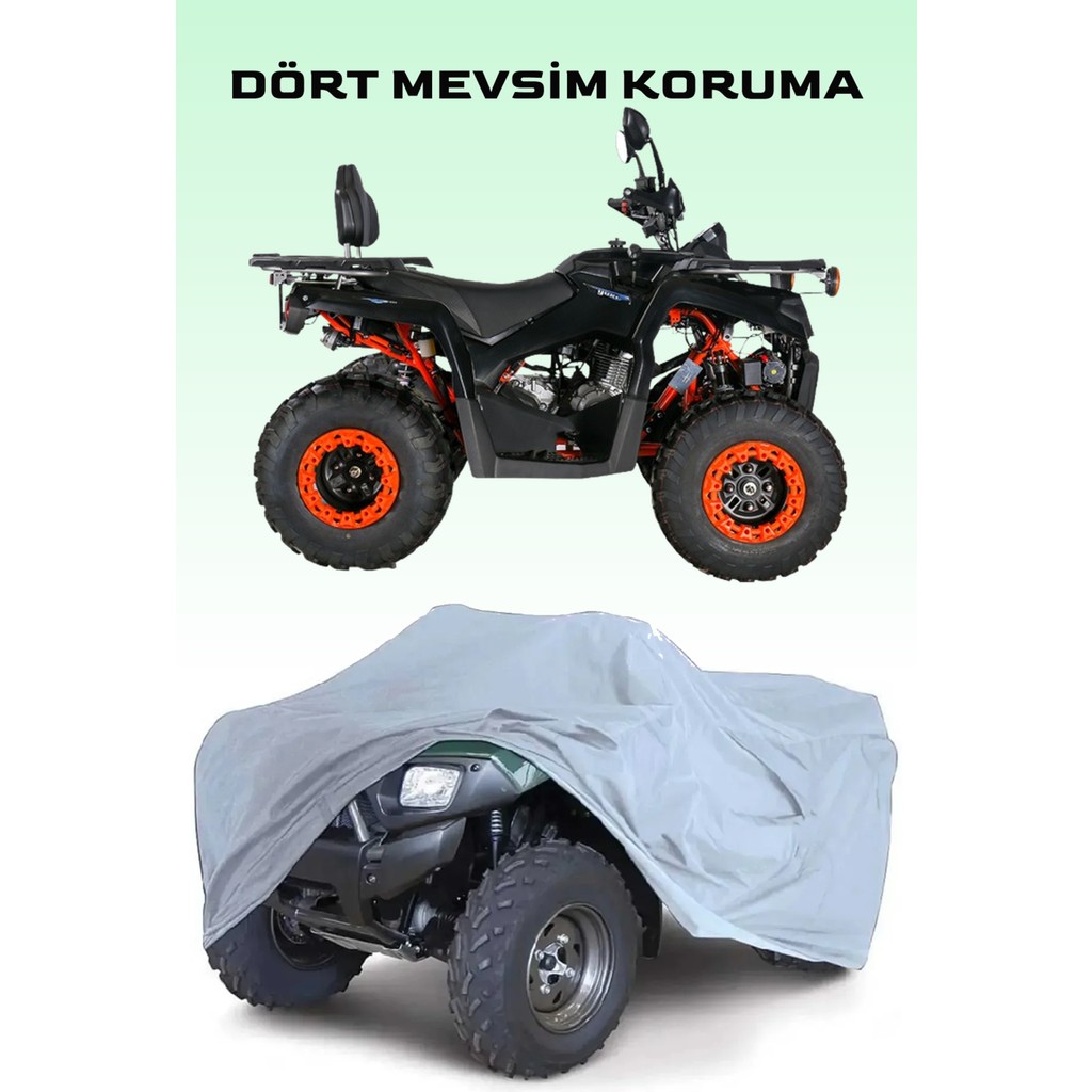Breen Yuki YK250ST-2 Uyumlu Atv Su Geçirmez Brandası -Gri Motorsiklet Brandaları Fiyatı