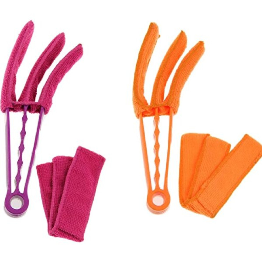 Breeze 2 Parça Jaluzi Temizleyici, Mikrofiber Kapaklı Radyatör Temizleyici, Perde Ve Fırça Temizliği Için Ideal (Yurt Dışından) - Renkli - Standart Temizlik Malzemeleri Fiyatı