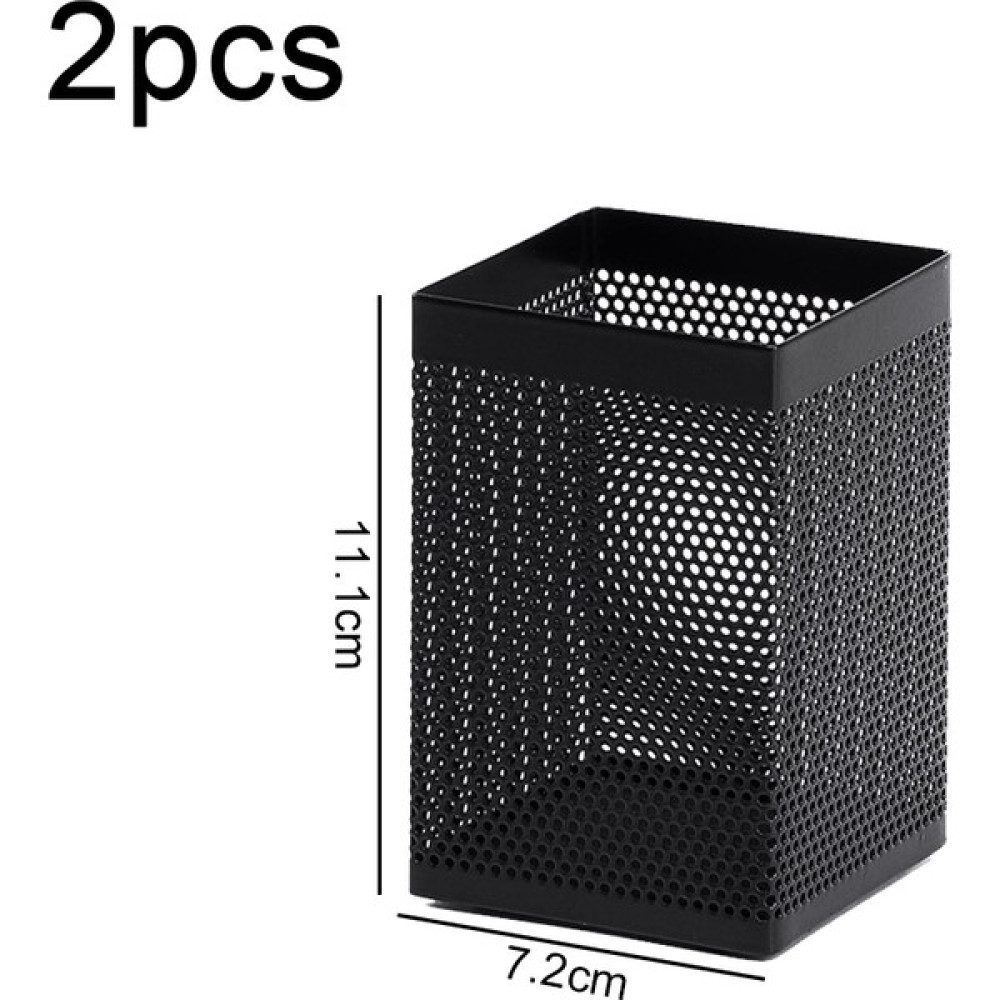 Breeze 2'Li Paket Ofis Kalemi Bardaklık, Metal Mesh Kalem Bardaklık, Istiflenebilir Mesh Normal Kalemlik (Yurt Dışından) - Siyah - kalem kutusu - 2 Kalemlik (Kalem Kutusu) Fiyatı