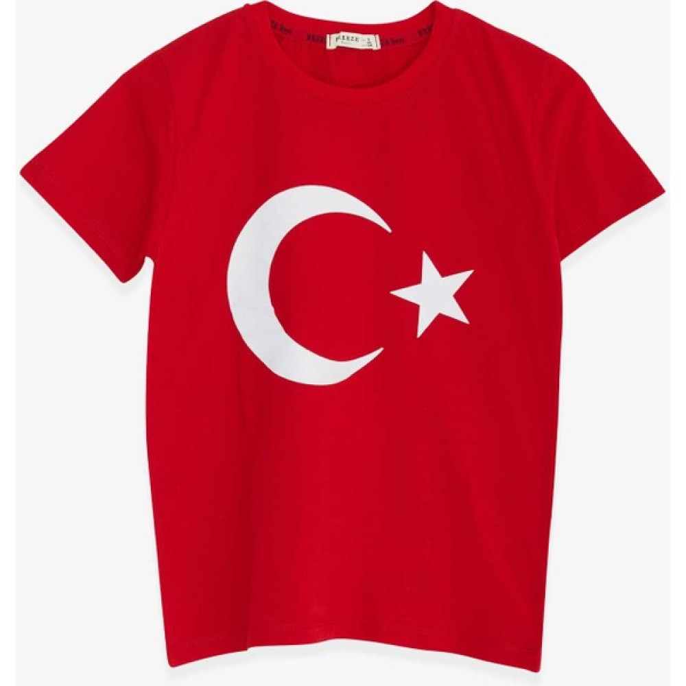 Breeze Çocuk Tisört Türk Bayrakli Kirmizi 8-14 Yaş, Kırmızı Kız Çocuk T-shirt Fiyatı