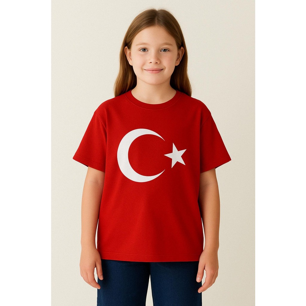 Breeze Erkek Çocuk Tişört Türk Bayraklı 4-14 Yaş, Kırmızı Erkek Çocuk T-shirt Fiyatı