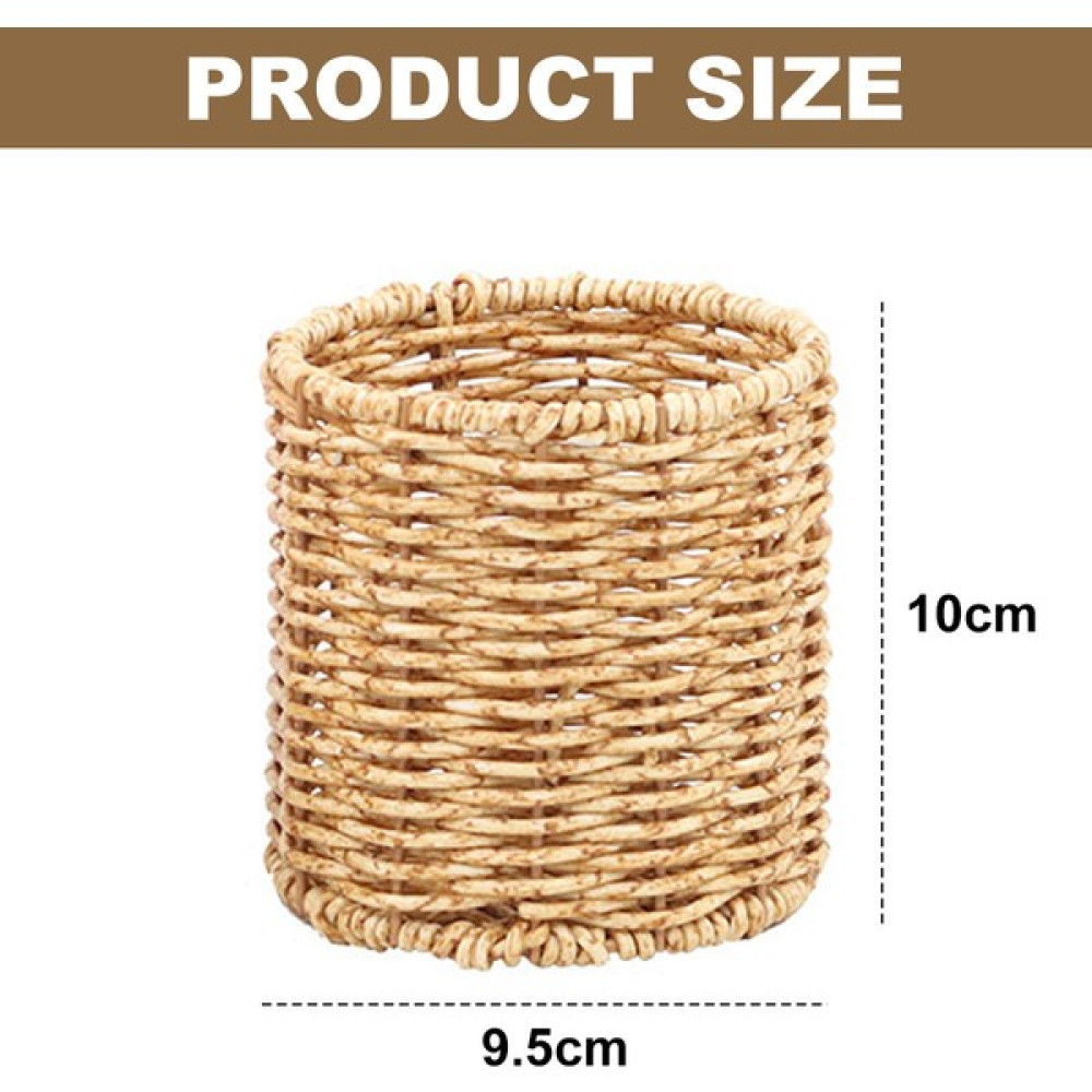 Breeze Esinti 2 Adet Kalem Tutucu Kalem Tutucu, Rattan Makyaj Fırça Tutucu, Kalem Kupası Masa Bardak Tutucu, Diş Fırçası Bardağı, 9.5x9.5x10cm (Yur... Kalemlik (Kalem Kutusu) Fiyatı