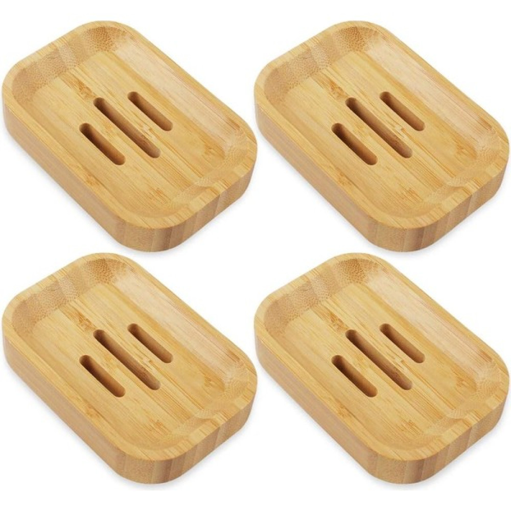 Breeze Esinti 4 Adet Doğal Ahşap Bambu Sabunluk Ahşap, Bambu Sabunluk Duş El Yapımı Sabun Kutusu Sabun Kutusu Sabun Scrubber Süngerler Banyo Lavabo... Sabunluk Fiyatı