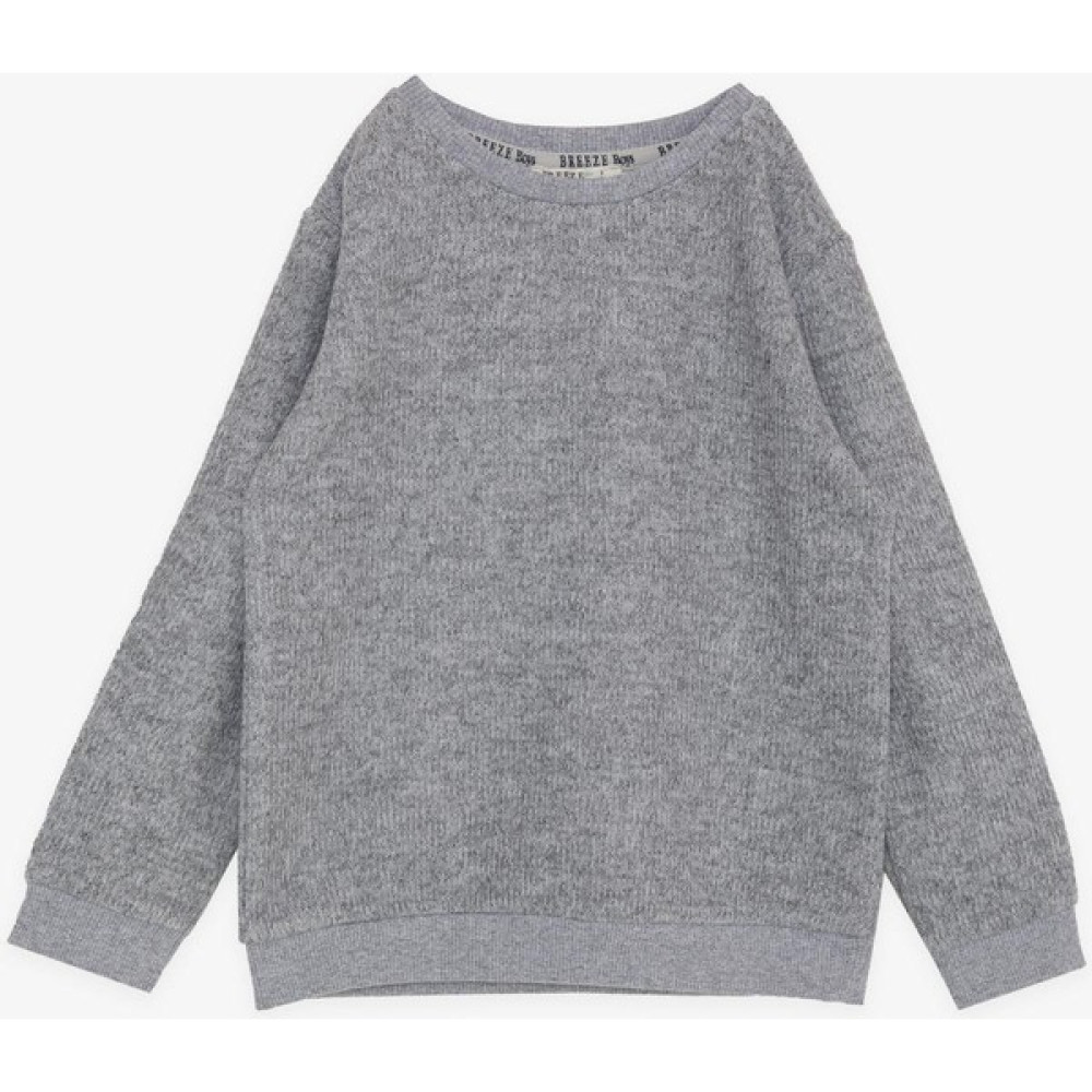 Breeze Girls & Boys Erkek Çocuk Sweatshirt Basic 2-5 Yaş, Gri Melanj Erkek Çocuk Sweatshirt Fiyatı