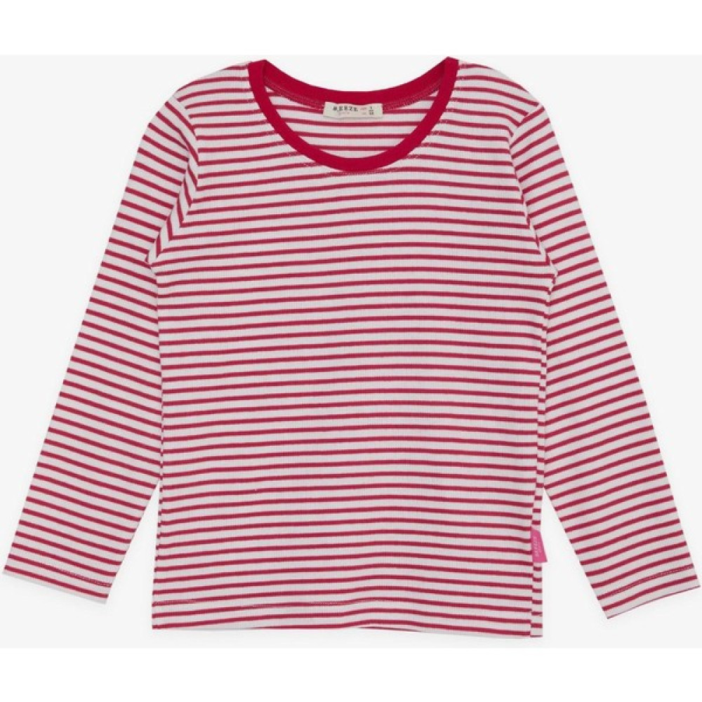 Breeze Kız Bebek Uzun Kollu Tişört Çizgili 9 Ay-3 Yaş, Fuşya Bebek T-shirt Fiyatı