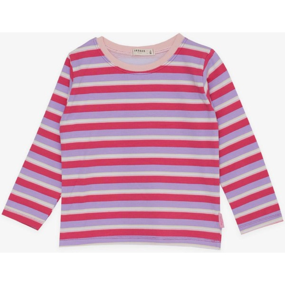 BREEZE Kız Çocuk Uzun Kollu Tişört Çizgili 3-7 Yaş, Karışık Renk Kız Çocuk T-shirt Fiyatı