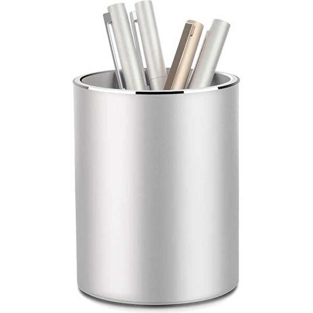 Breeze Metal Kalem Ve Kalemlik Yuvarlak Alüminyum Masaüstü Organizatör Ve Bardak Organizatör 3,9 × 3,1 Inç (Gümüş) (Yurt Dışından) - Beyaz - 1 Kalemlik (Kalem Kutusu) Fiyatı