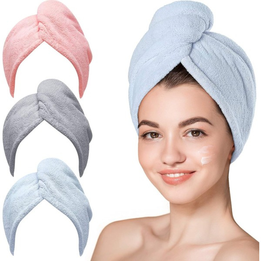 Breeze Mikrofiber Saç Havlusu, Hicober Islak Saçlar Için 3 Paket Saç Türbanları, Kıvırcık Saçlar Için Kurutma Saç Sarma Havluları Kadın Anti Frizz ... Bebek Banyo-Tuvalet Fiyatı