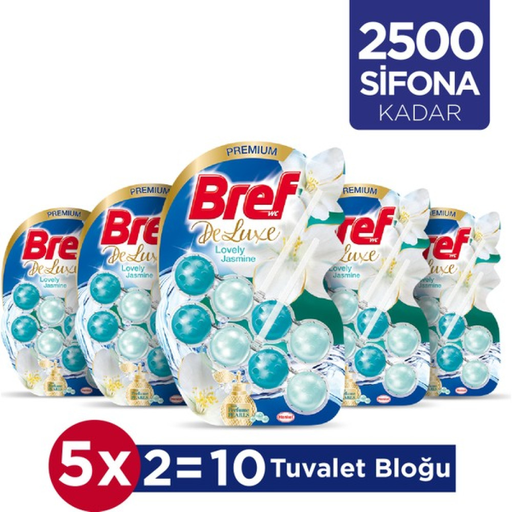 Bref Deluxe Katı Tuvalet Bloğu 5 Adet Yasemin İkili (5'li Set) Temizlik Malzemeleri Fiyatı