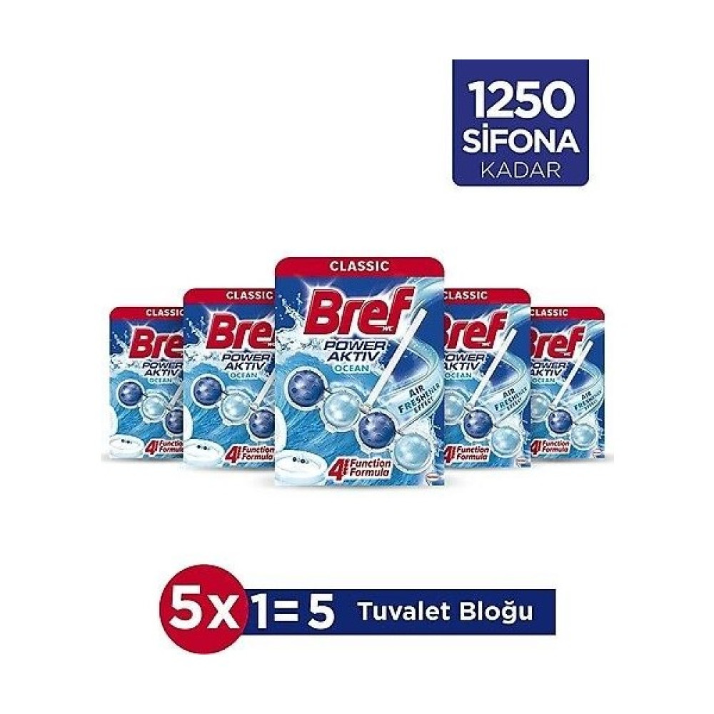 Bref Power Aktiv Klozet Bloğu Okyanus Single x 5 Adet Temizlik Malzemeleri Fiyatı