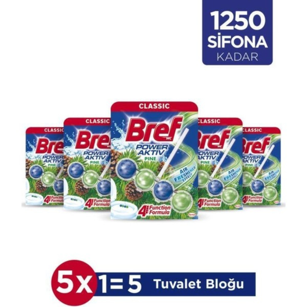 Bref Wc Power Aktiv Tekli Paket Katı Tuvalet Bloğu Çam 5'li Set Oda Kokusu Fiyatı