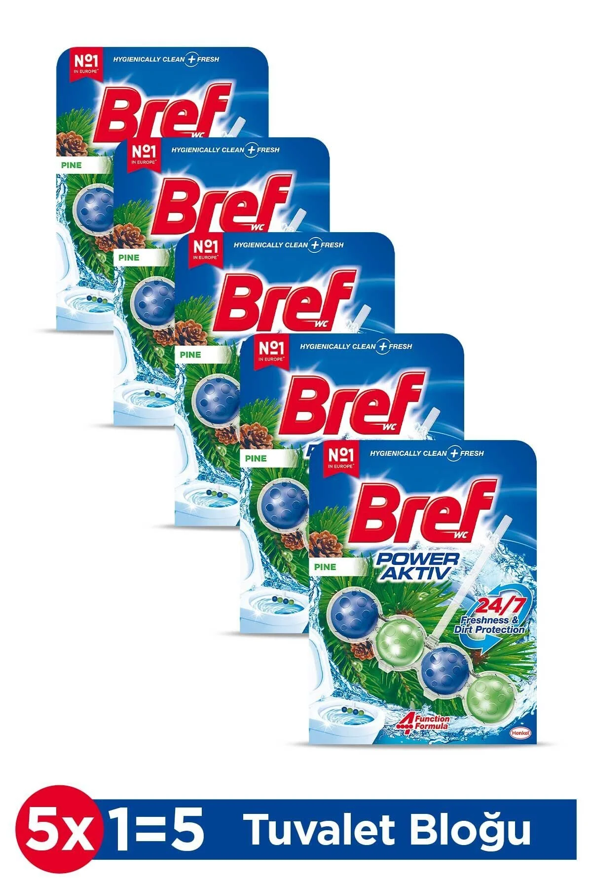 Bref Wc Power Aktiv Tekli Paket Katı Tuvalet Bloğu Çam 5li Set" Oda Kokusu Fiyatı