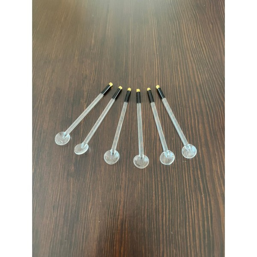 Bremen Home Lüks Siyah Gold Detay Saplı Cam Çay Kaşığı Seti 6'lı - Siyah - Gold Çatal / Kaşık / Bıçak Takımları Fiyatı