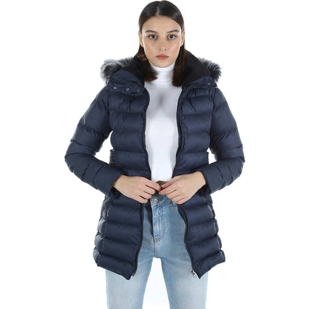 Brendon Kadın Kapüşonlu Mont 522 Lacivert/navy 20W32000522 Bayan Mont Fiyatı