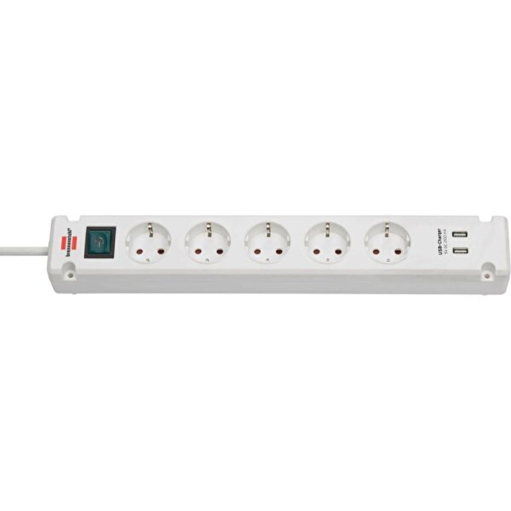 Brennenstuhl Bremounta 2xUSB'Li Şarj 3 M Beyaz 5 Soketli Priz Eviyeler Fiyatı