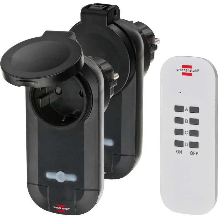 Brennenstuhl Comfort-Line Uzaktan Kumandalı 2'li Priz Seti Dış Mekan IP44 TV Aksesuarları Fiyatı
