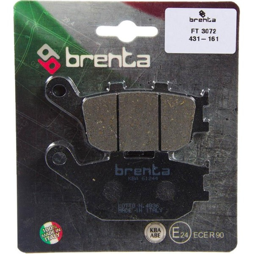 Brenta 431-161 2016-2019 Honda CRF1000L Africa Twin Uyumlu Arka Fren Balatası Organik Balata - Tek Renk - Standart Fren Grubu Fiyatı