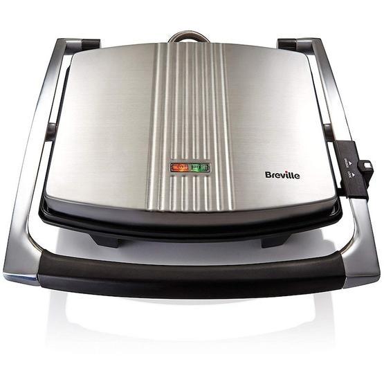 Breville VST026X 2400 W Çelik Tek Yönlü Plakalı Izgara ve Tost Makinesi Gri