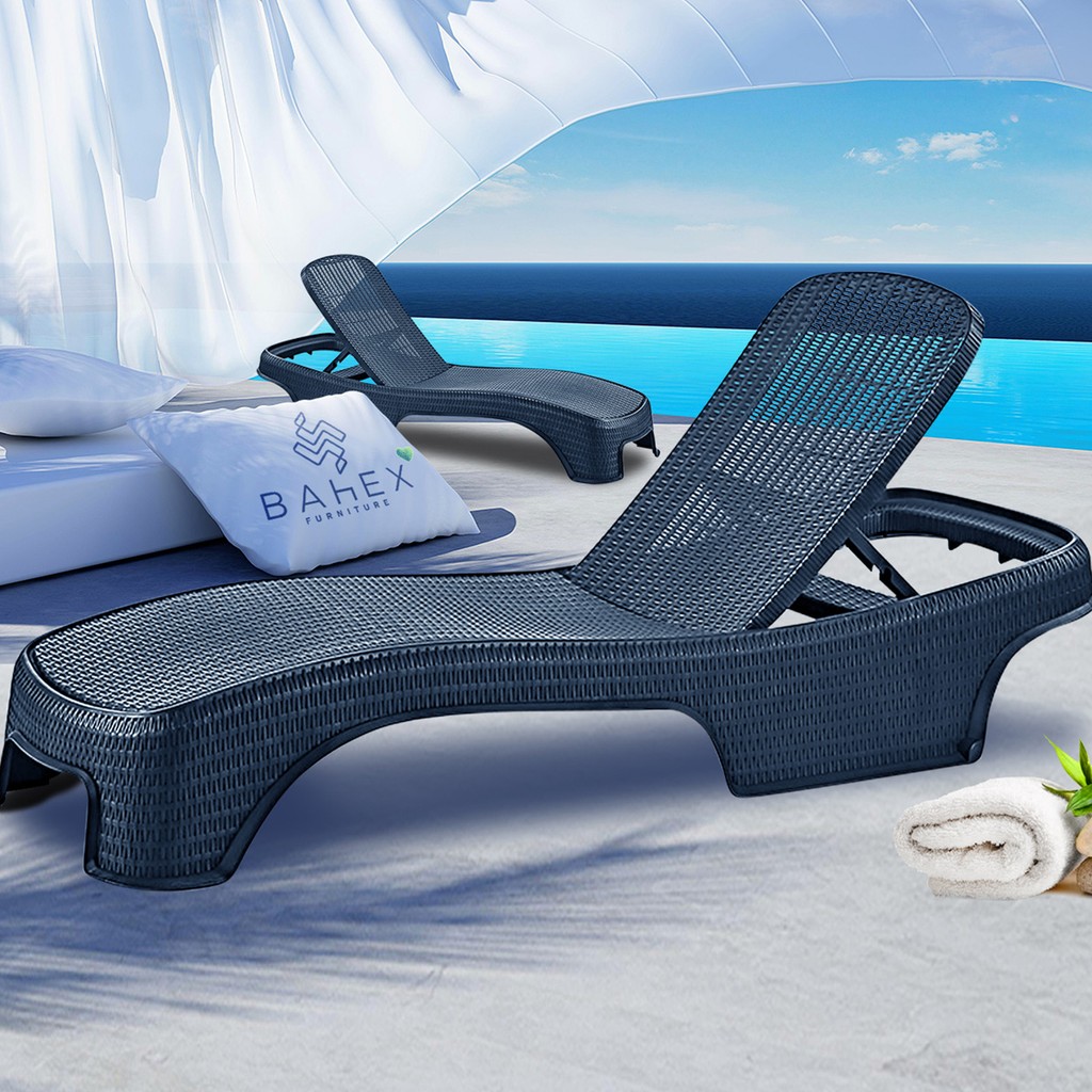 Brezza Royal Rattan Şezlong 2 Adet 2536 Lüx Havuz & Plaj Şezlongu 3 Kademeli Katlanır - Antrasit Şezlong Fiyatı