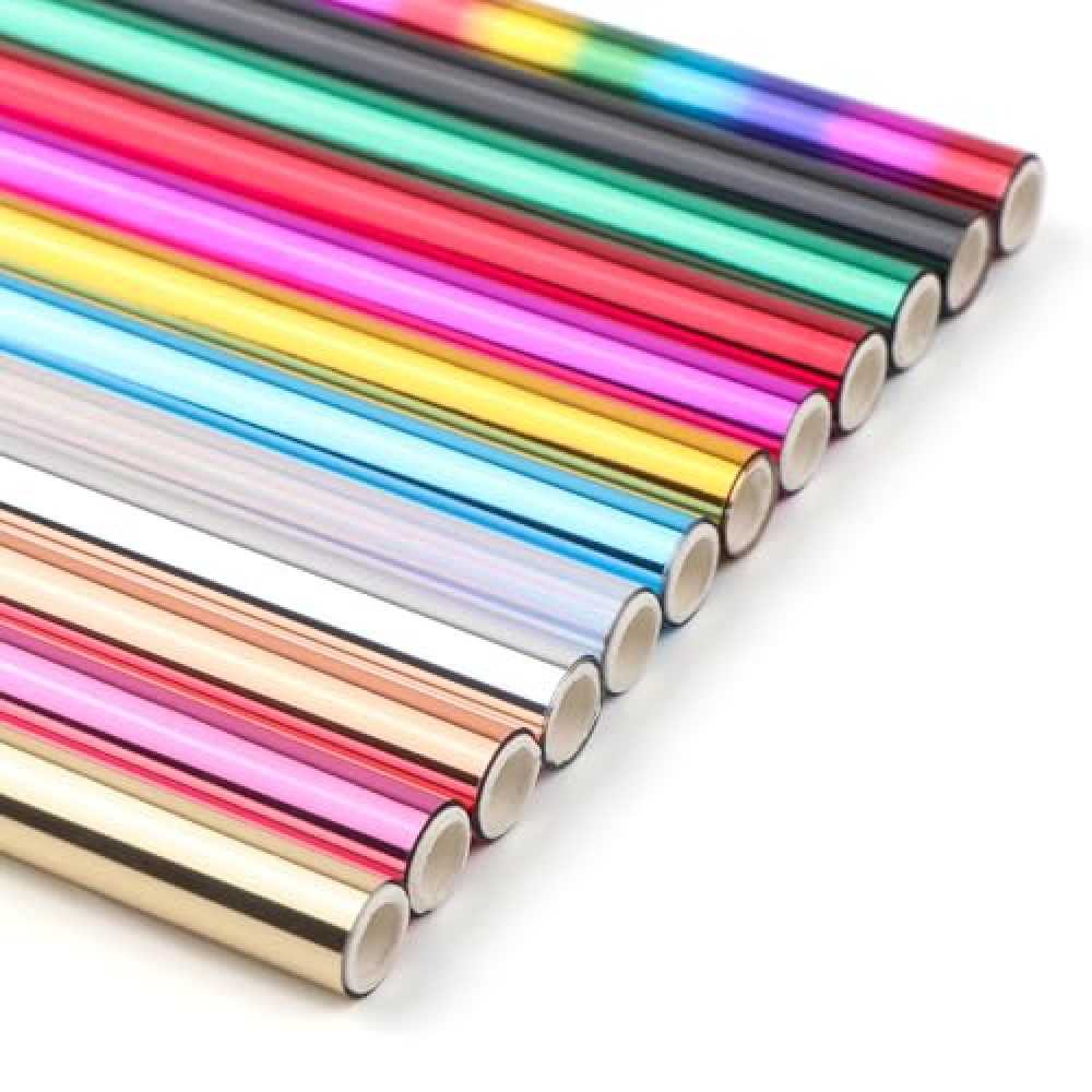 Briartw 12 Colors Heat-Activated Hot Foil Roll Set | Per 5.9inx4.26ft | Perfect For Card Making,Scrapbooking and Mixed Media Projects | Use With Hot Foiling Machines/Pens,Hot Foil Plate,Adhesives/Glue