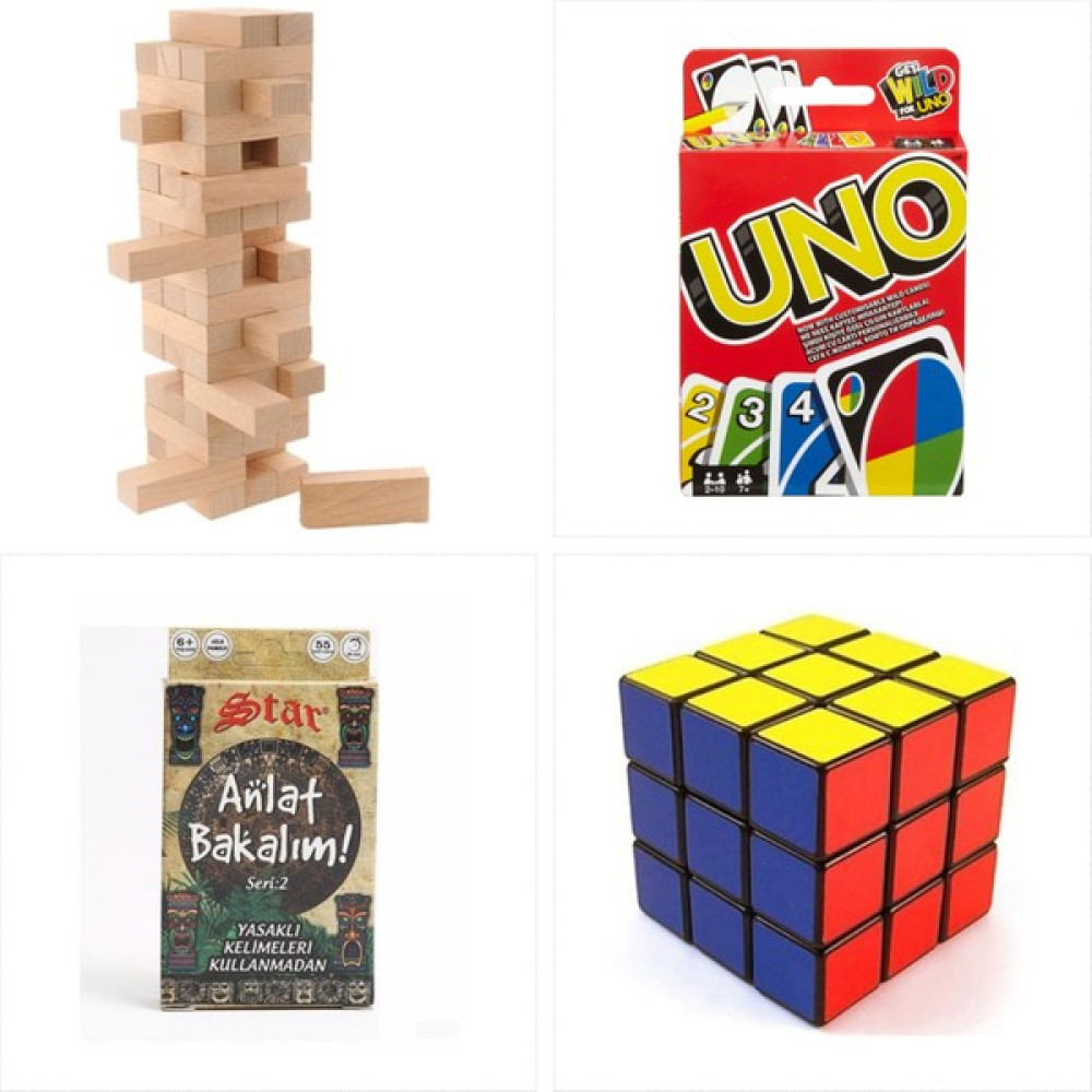 Brick Game 4 Lü Oyun Sti ,anlat Bakalım ,uno, Zeka Küpü ve Dengeoyunu - Ahşap Oyun Takımları Fiyatı