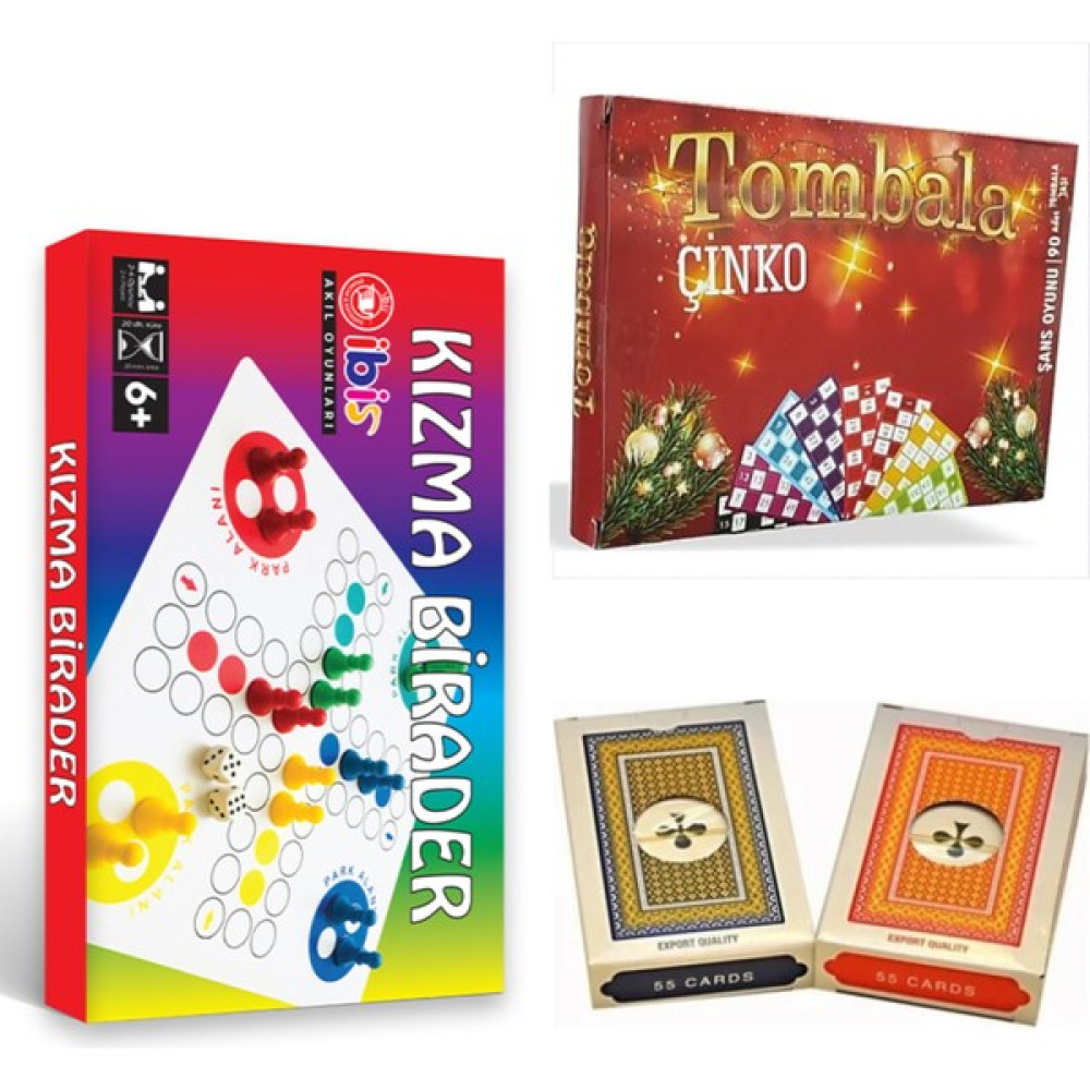Brick Game Kızma Birader,tombala ve 2 Deste Iskambil - KIZMA BİRADER,TOMBALA ve 2 DESTE İSKAMBİL Oyun Takımları Fiyatı