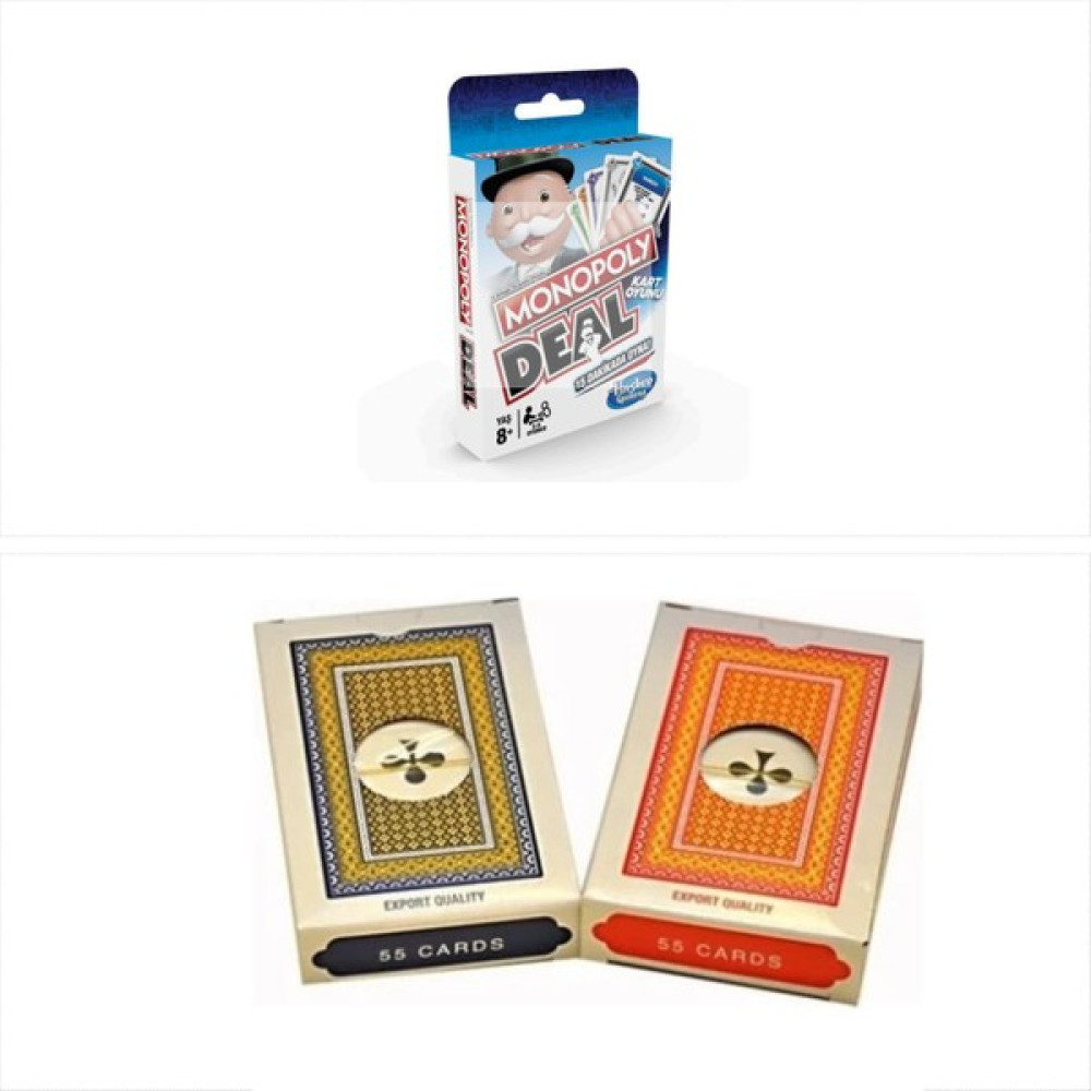 Brick Game Monopoly Deal ve 2 Deste Iskambil Kağıdı - MONOPOLY DEAL VE 2 DESTE İSKAMBİL KAĞIDI Oyun Takımları Fiyatı