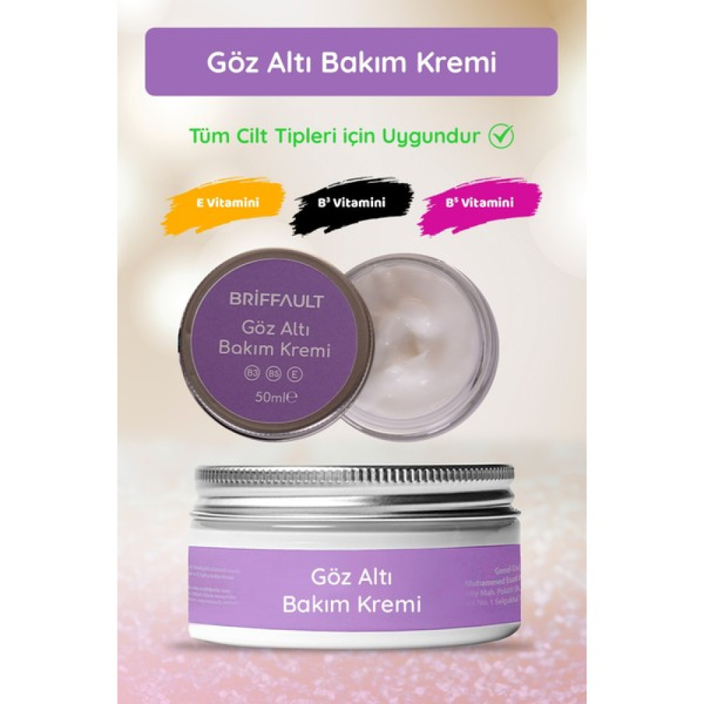 Briffault Göz Altı Kremi, Göz Çevresi Kremi Yoğun Nem Desteği 50ML Tüm Cilt Tipleri Göz Kremi Fiyatı
