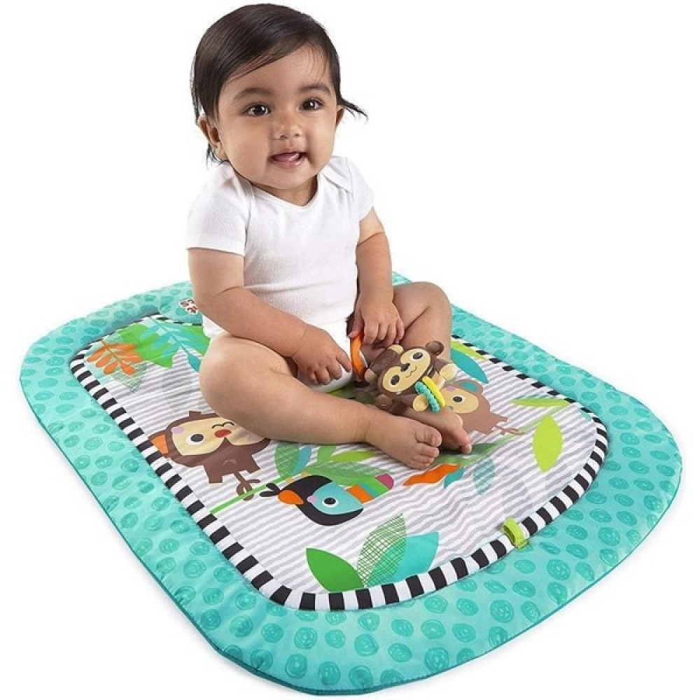 Bright Stars Bright Starts Giggle Safari Oyun Halısı Erkek Bebek - Mavi - 75 x 50 cm Oyuncak Fiyatı
