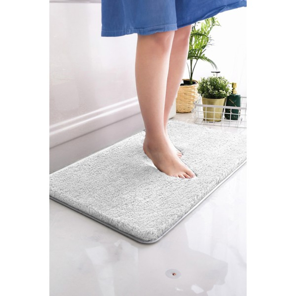 Brilla Home Kaymaz Taban, Tekli Post Peluş Banyo Paspası, Kaymaz Taban 50*80 cm - Beyaz - 50x80 cm Klozet Takımı Fiyatı