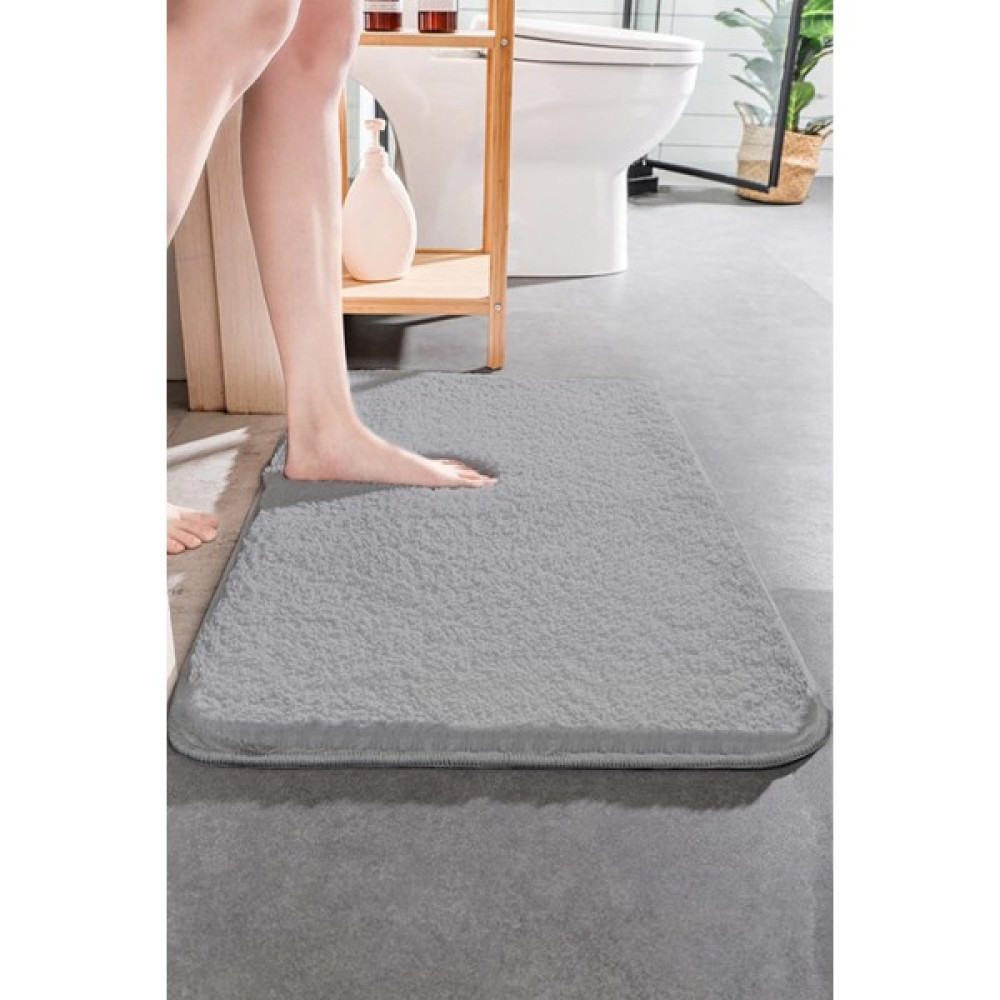 Brilla Home Tekli Post Peluş Banyo Paspası - Gri - 40 x 60 cm Klozet Takımı Fiyatı