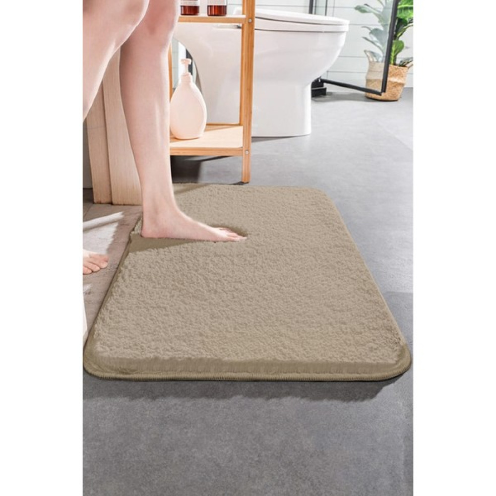 Brilla Home Tekli Post Peluş Banyo Paspası, Kaymaz Taban - Kahverengi - 40 x 60 cm Klozet Takımı Fiyatı
