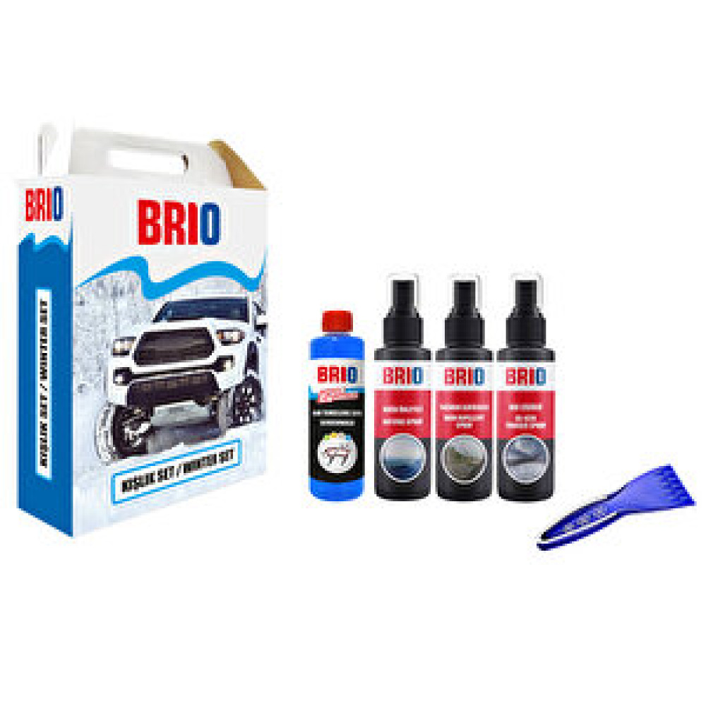 Brio Kışlık Set Plus Buğu Önleyici + Yağmur Kaydırıcı + Buz Kazıyıcı + Buz Çözücü + Cam Suyu -50 Derece Oto Kışlık Bakım Ürünleri Fiyatı