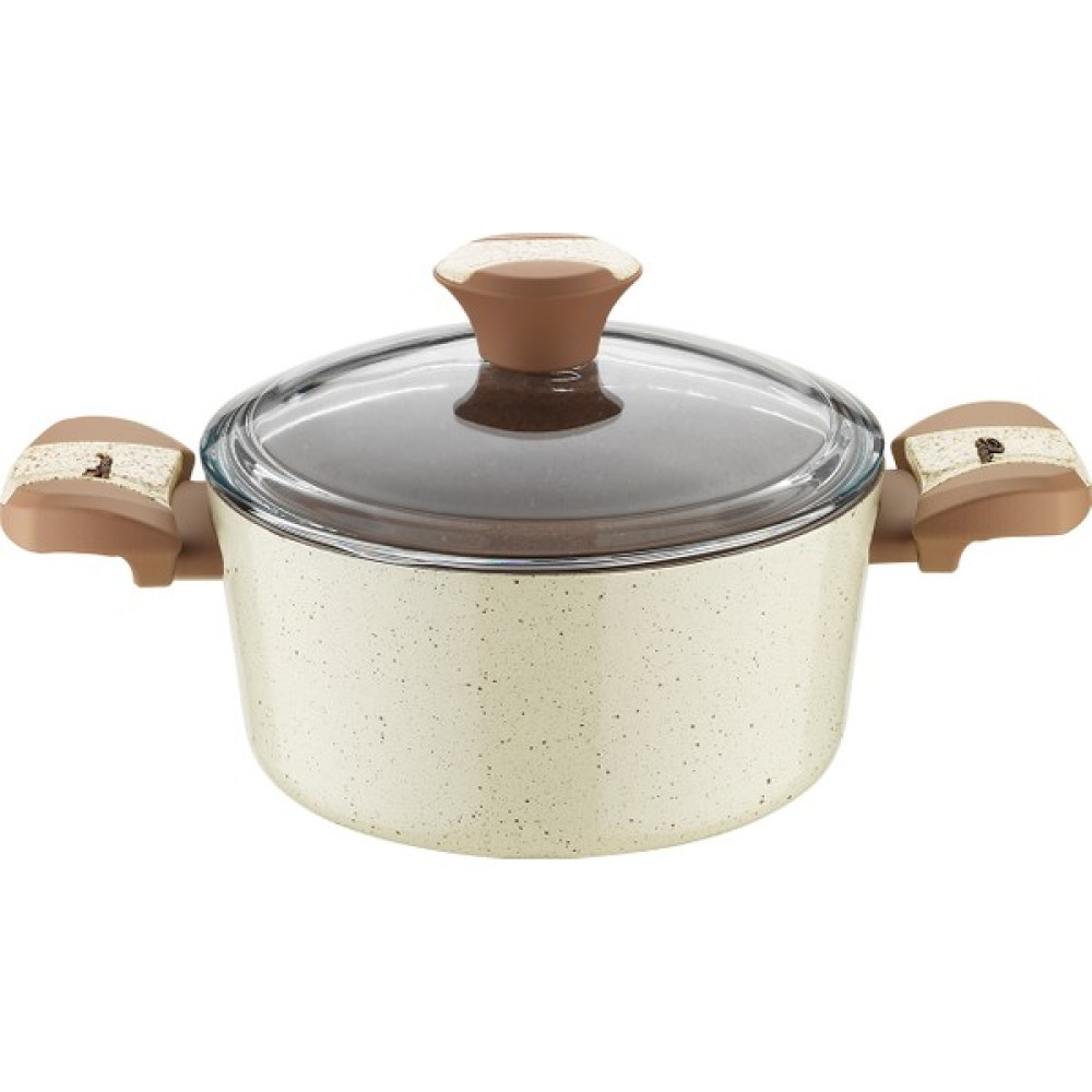 Brioni Ecograneed Granit Derin Tencere - Bej - 22 cm Tencere / Tava Setleri Fiyatı