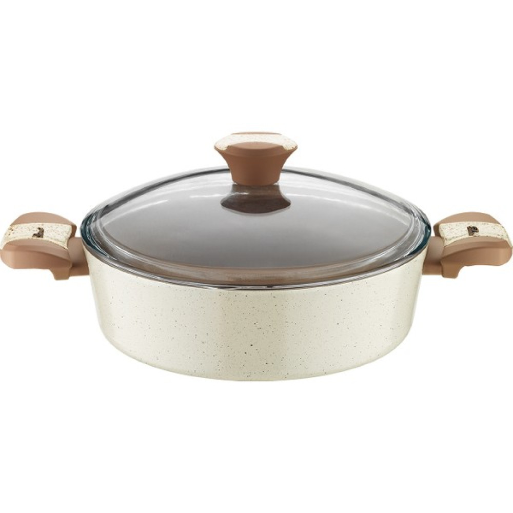 Brioni Ecograneed Granit Karnıyarık Pilav Tenceresi - Bej - 24 cm Tencere / Tava Setleri Fiyatı