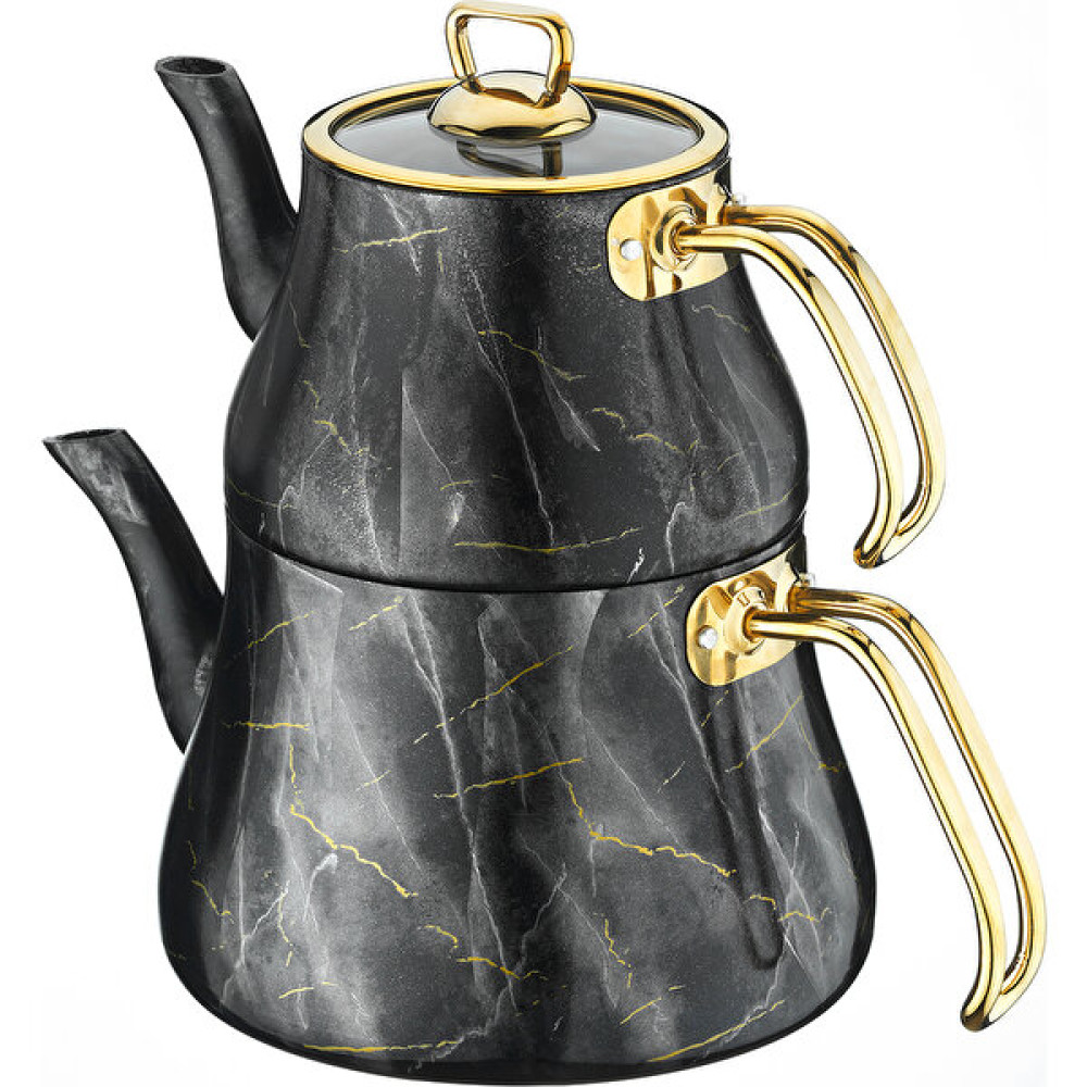 Brioni Marble Siyah Mermer - Granit Çaydanlık Takımı Çay / Çaydanlık Setleri Fiyatı