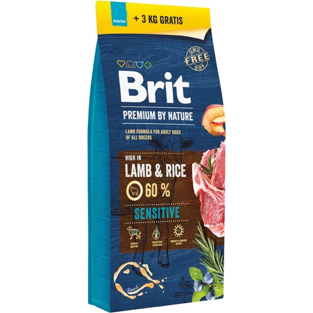 Brit Care Brit Premium Nature Sensitive Kuzulu ve Pirinçli Yetişkin Köpek Maması 15KG + 3kg Evcil Hayvan Ürünleri Fiyatı