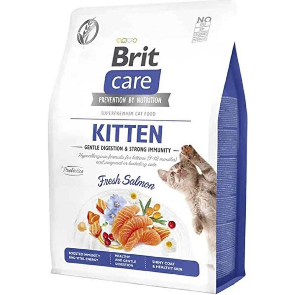 Brit Care Gentle Digestion & Strong Immunity Tahılsız Somonlu Yavru Kedi Maması 7 kg - ADET Evcil Hayvan Ürünleri Fiyatı