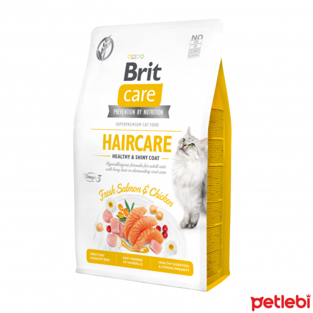 Brit Care Haircare Hypo-Allergenic Deri ve Tüy Sağlığı için Tahılsız Yetişkin Kedi Maması 2kg Evcil Hayvan Ürünleri Fiyatı