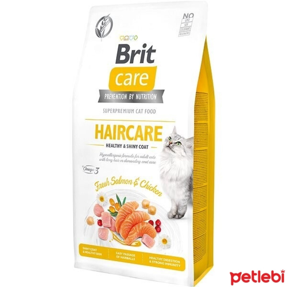 Brit Care Haircare Hypo-Allergenic Deri ve Tüy Sağlığı için Tahılsız Yetişkin Kedi Maması 7kg Evcil Hayvan Ürünleri Fiyatı