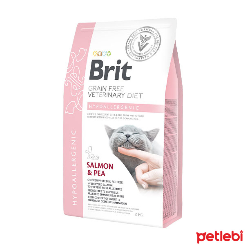 Brit Veterinary Diet Hypo-Allergenic Cilt Sağlığı Destekleyici Tahılsız Kedi Maması 2kg Evcil Hayvan Ürünleri Fiyatı
