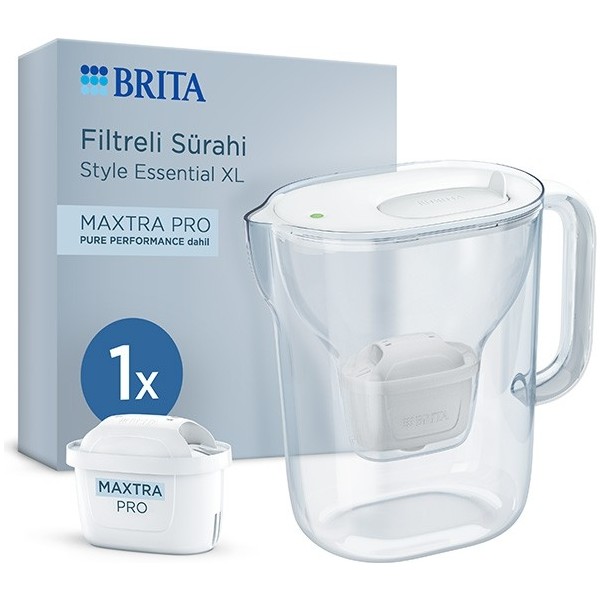 BRITA Brıta Style Essential Xl 1 x Maxtra Pro Pure Performance Filtreli Su Arıtma Sürahisi – Beyaz (3,6l) - 3,6 lt Sürahi Fiyatı