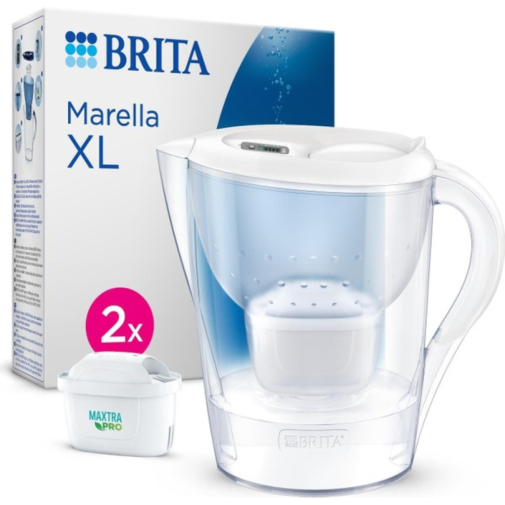 Brıta Marella XL ''2 x Maxtra Pro All-in-1 Filtreli'' Su Arıtma Sürahisi - Beyaz - 3.5 lt Sürahi Fiyatı