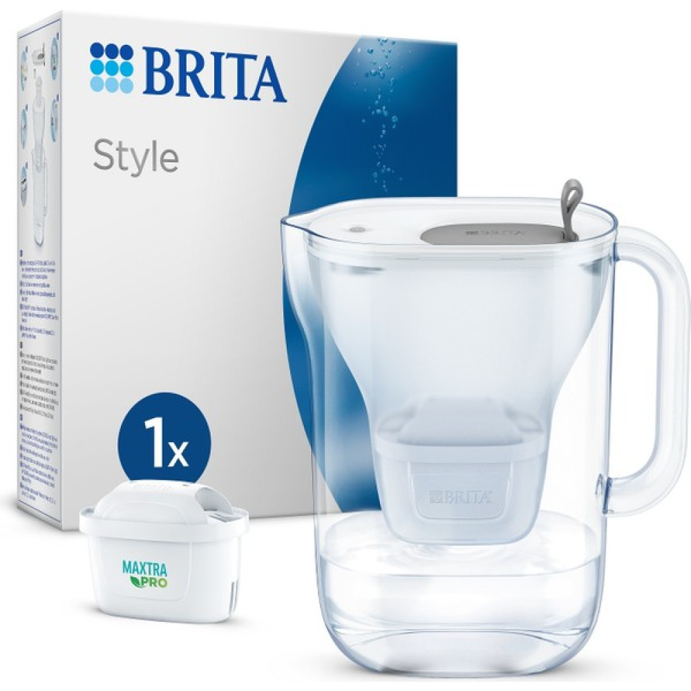 Brıta Style XL ''Maxtra Pro All-in 1 Filtreli'' Su Arıtma Sürahisi - Gri - 3,6 lt Sürahi Fiyatı