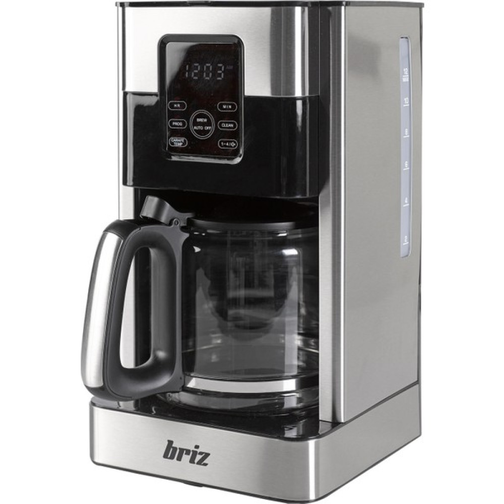 Briz BR760 Zaman ve Aroma Ayarlı Dijital Filtre Kahve Makinesi - Gri-Siyah Kahve Makineleri Fiyatı