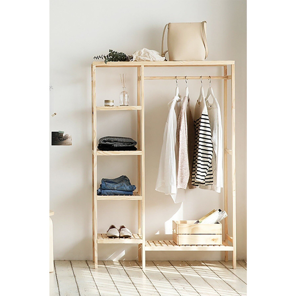 BRK Design Ahşap Ayaklı Askı Elibse Askısı Çok Amaçlı Dolap Gardrop 96x144x30 Vestiyer Fiyatı