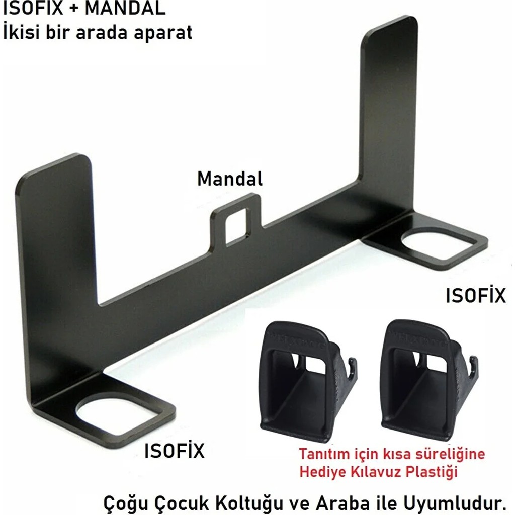 BRK Robotics Isofix Bebek Oto Koltuğu Aparatı Metal Braketi Her Araca Uygun Bebek Oto Koltuğu Fiyatı