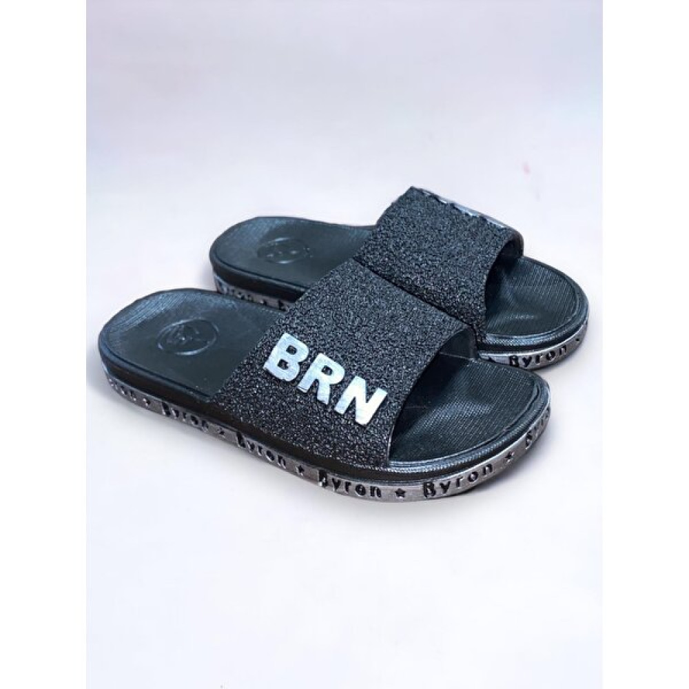 Brn Unisex Çocuk Bebek Siyah Ses Yapmaz Kaymaz Taban Günlük Plaj Terlik Erkek Çocuk Terlik & Sandaleti Fiyatı